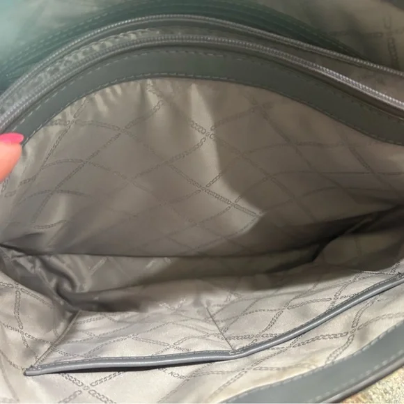 Michael Kors Gray Monogram Tote Bag - Picture 6 of 8